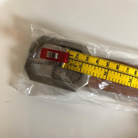 Ssumday Leather Belt Womens Size Medium Reversible 1.3in Brown Tan - Picture 7 of 8